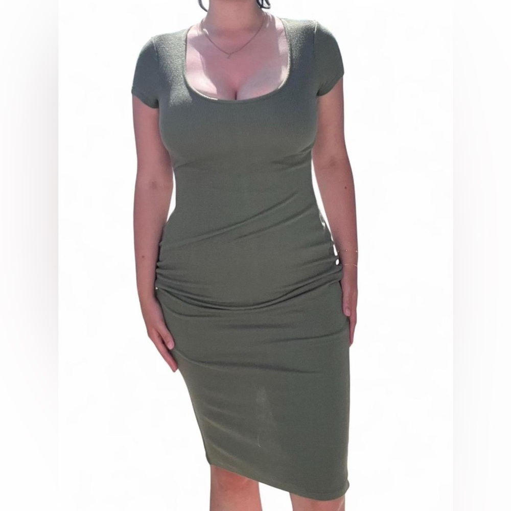 Marine Layer Olive Midi Dress